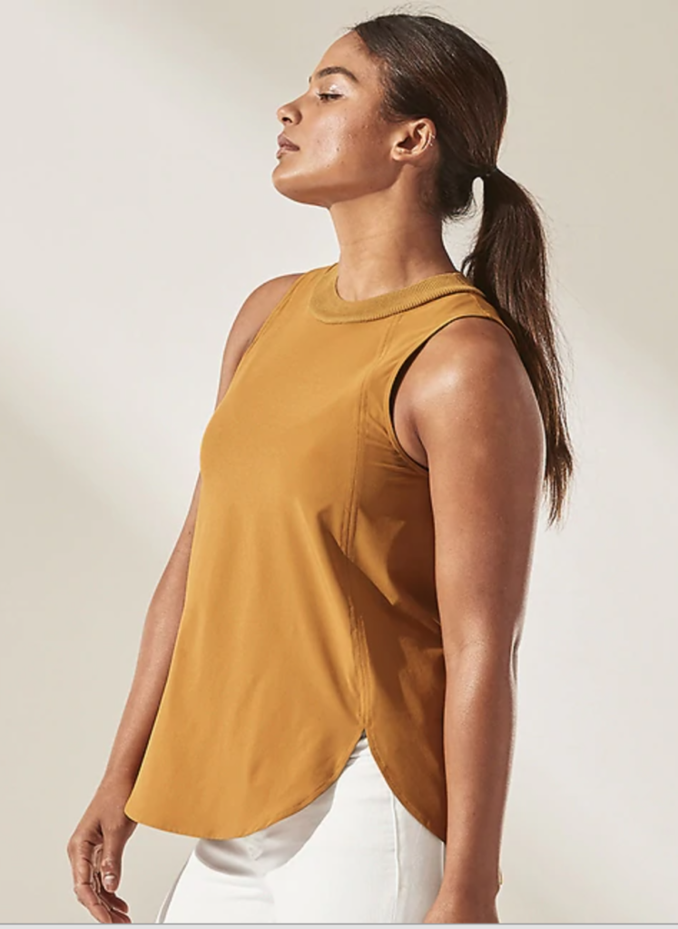 mustard tank top from Athleta